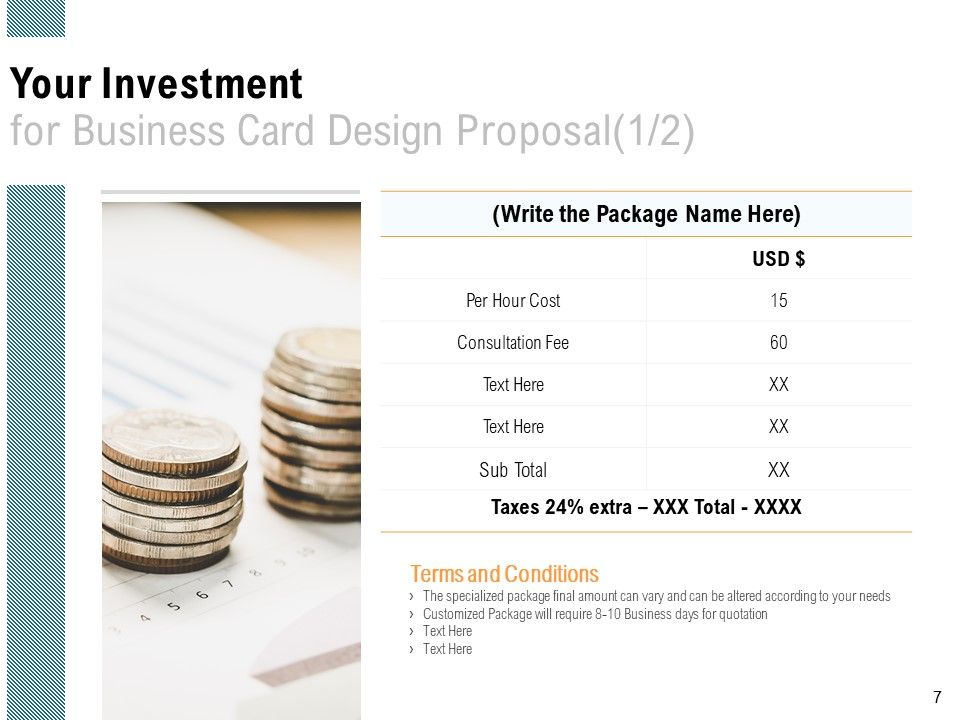 Business Card Design Proposal Ppt PowerPoint Presentation Complete Deck With Slides Slide07