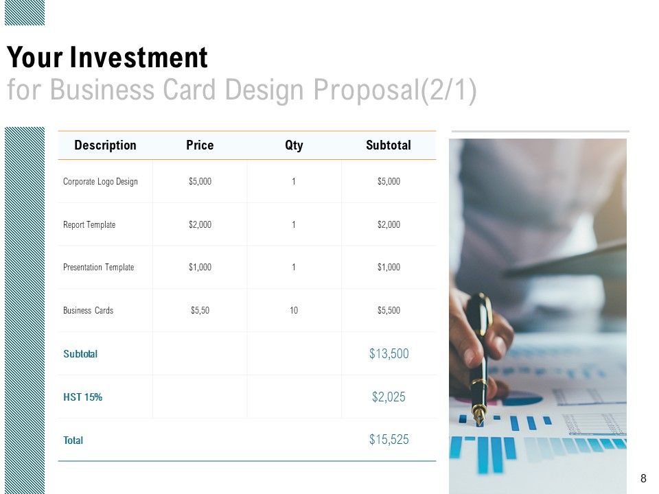 Business Card Design Proposal Ppt PowerPoint Presentation Complete Deck With Slides Slide08