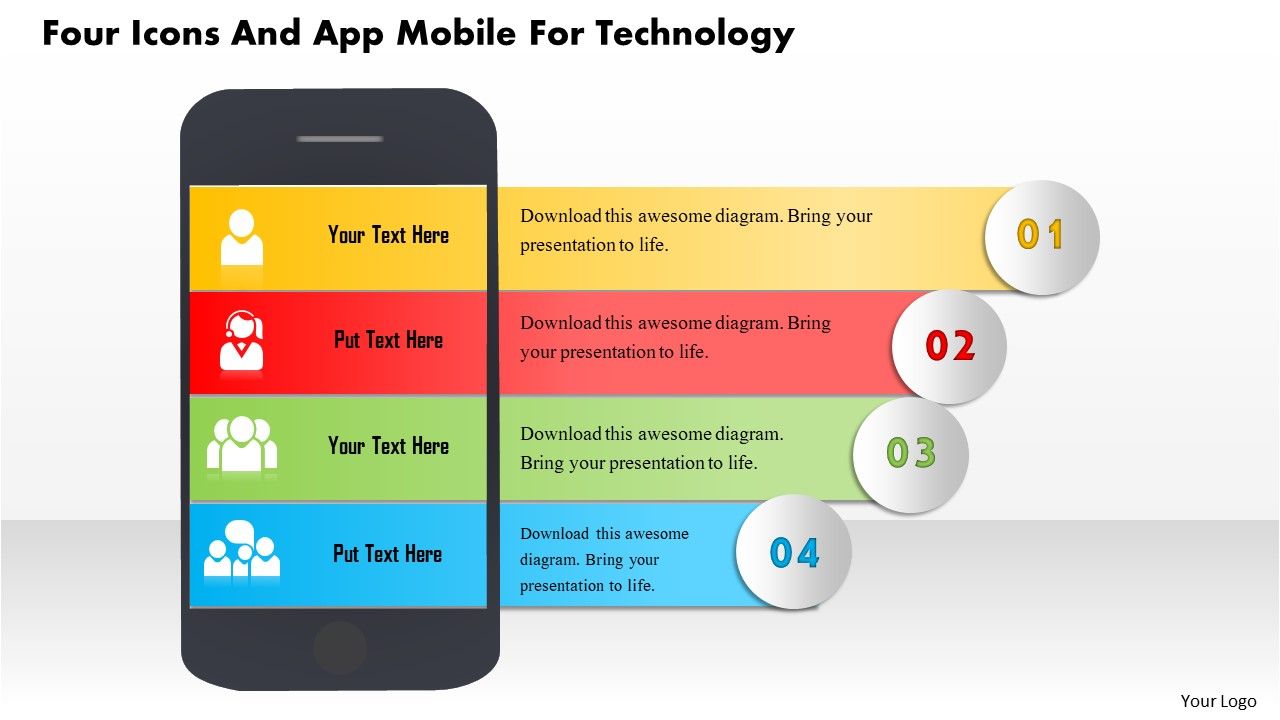 Business_Daigram_Four_Icons_And_App_Mobile_For_Technology_Presentation_Templets_Slide_1.jpg