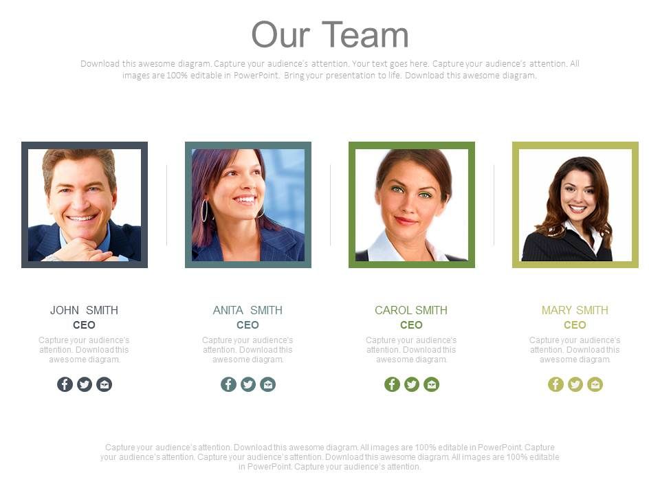 Business Group Of Four People Powerpoint Slides