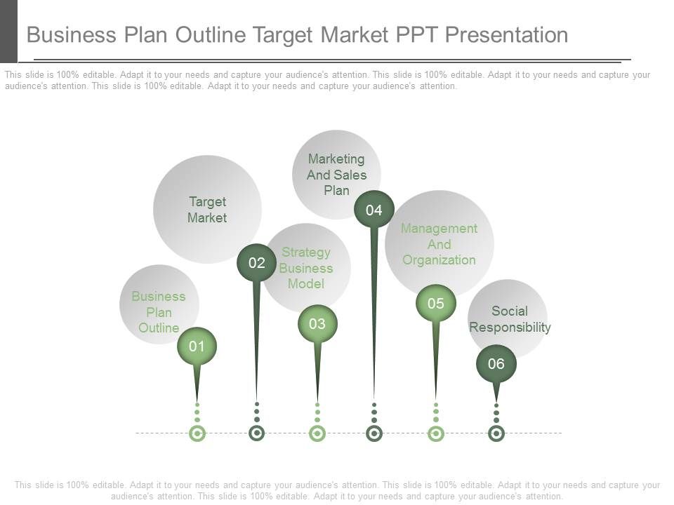 Business Plan Outline Target Market Ppt Presentation