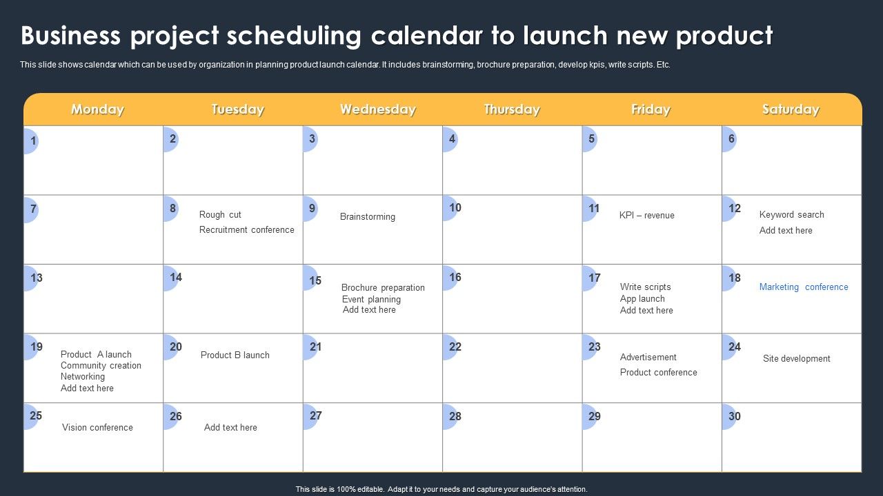Business_Project_Scheduling_Calendar_To_Launch_New_Product_Icons_PDF_Slide_1.jpg