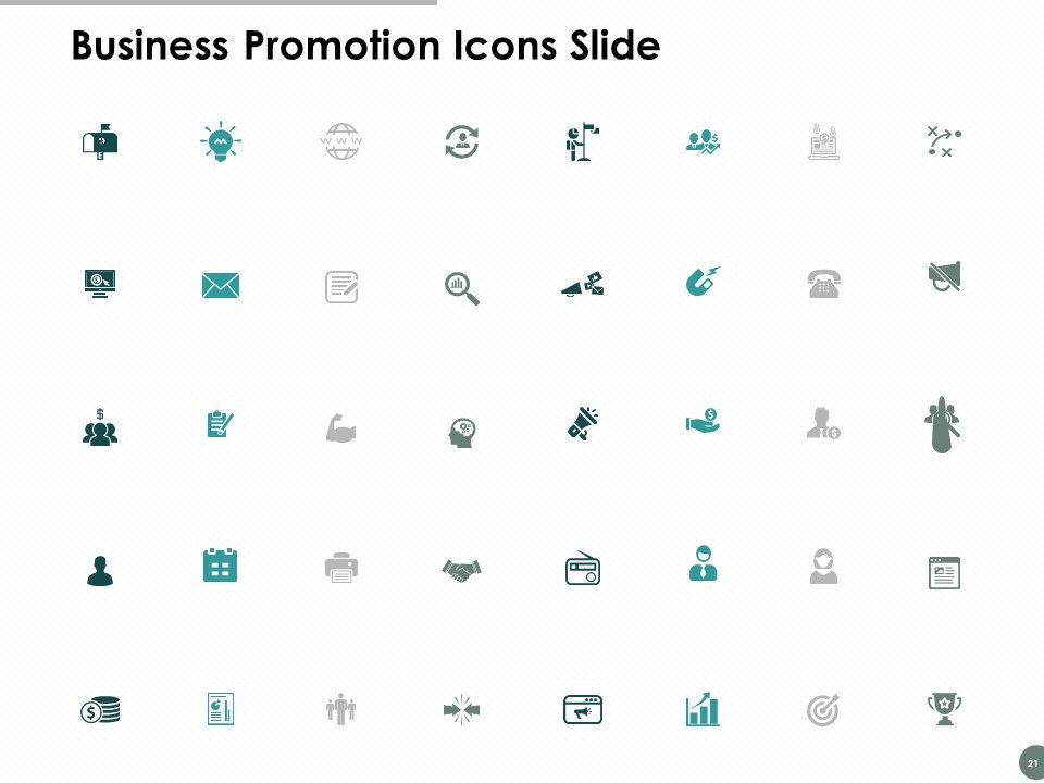 Business Promotion Ppt PowerPoint Presentation Complete Deck With Slides Slide21