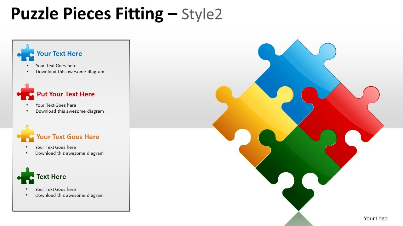 Business Puzzle Pieces Fitting PowerPoint Slides And Ppt Diagram Templates Slide01