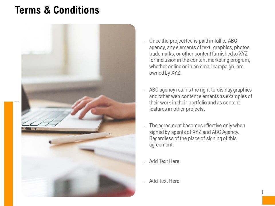 Business To Business Advertising Proposal Terms And Conditions 
