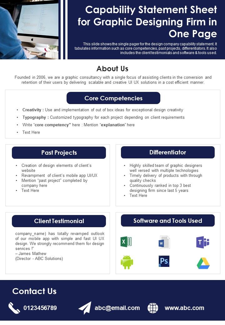 Capability_Statement_Sheet_For_Graphic_Designing_Firm_In_One_Page_PDF_Document_PPT_Template_Slide_1.jpg