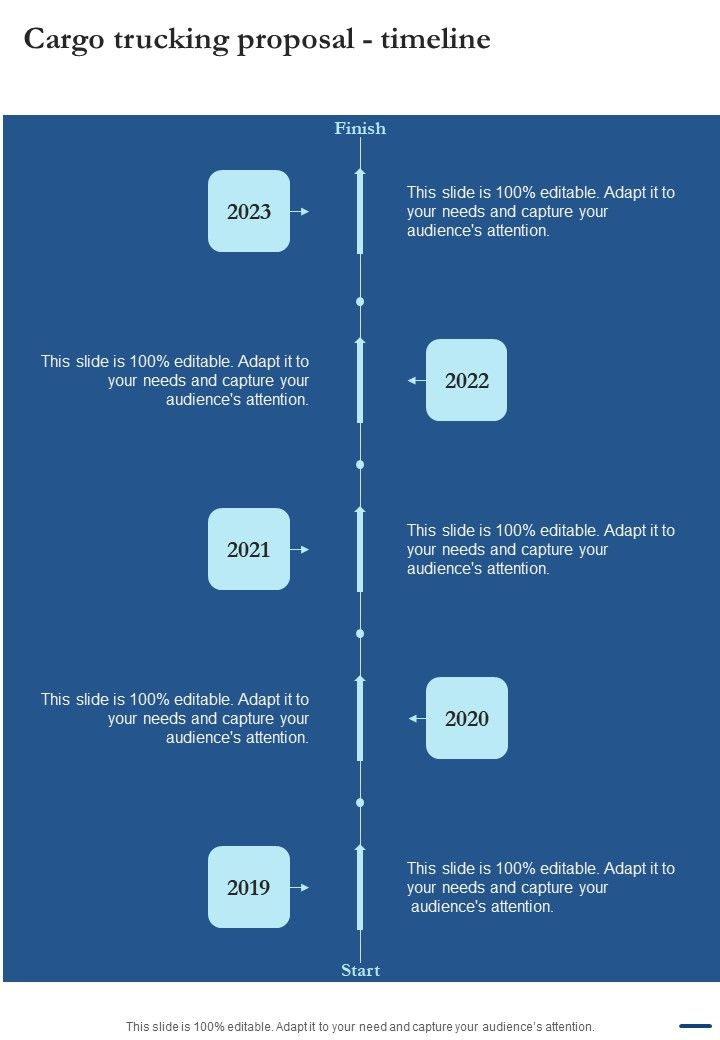 Cargo Trucking Proposal Timeline One Pager Sample Example Document