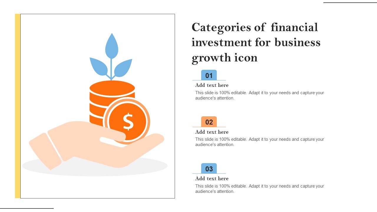 Categories_Of_Financial_Investment_For_Business_Growth_Icon_Topics_PDF_Slide_1.jpg