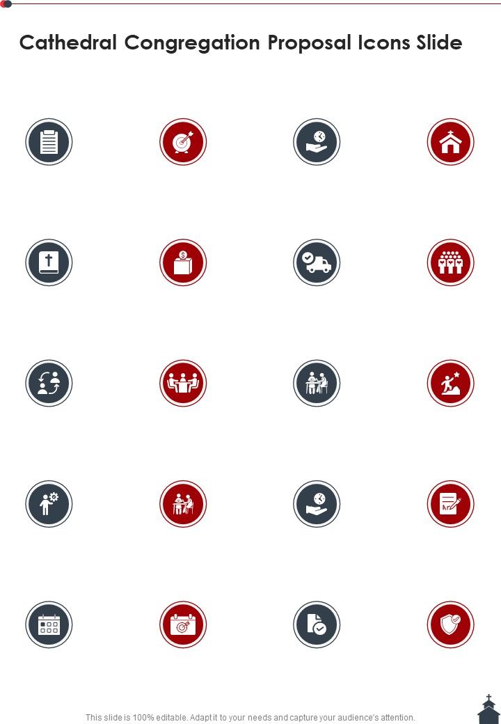 Cathedral Congregation Proposal Icons Slide One Pager Sample Example Document Slide01