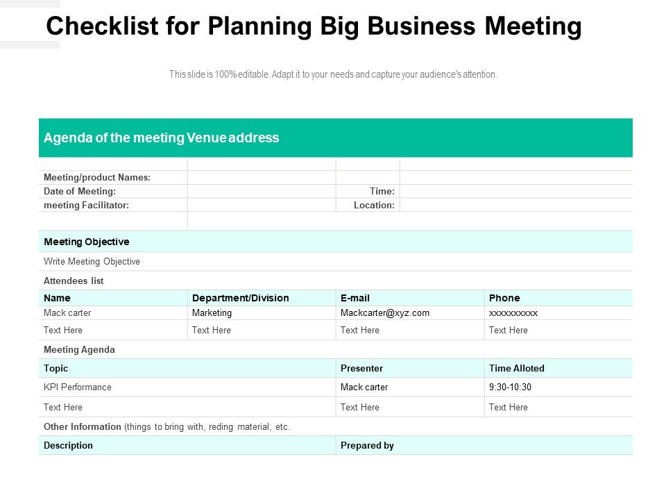 Checklist For Planning Big Business Meeting Ppt Powerpoint Presentation Checklist For Planning Big Business Meeting Ppt Powerpoint Presentation