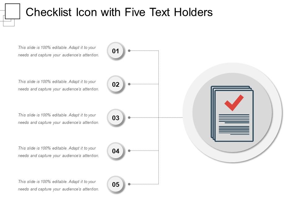 Checklist_Icon_With_Five_Text_Holders_Ppt_PowerPoint_Presentation_Infographic_Template_Deck_PDF_Slide_1.jpg