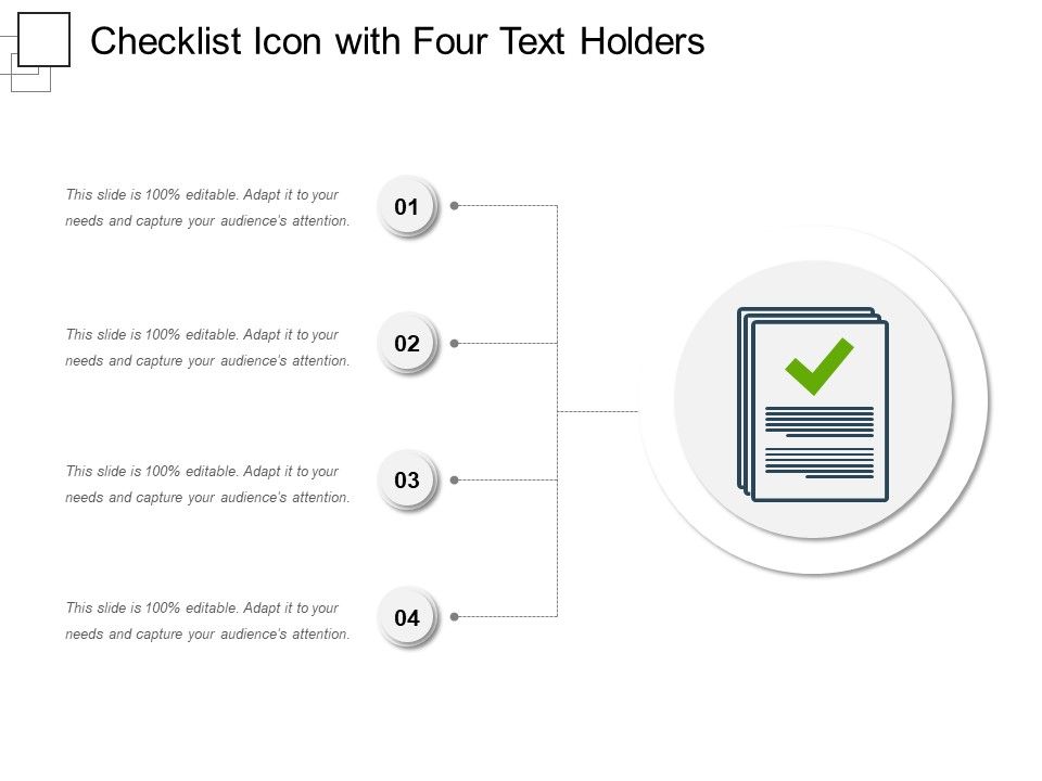 Checklist_Icon_With_Four_Text_Holders_Ppt_PowerPoint_Presentation_Infographics_Rules_PDF_Slide_1.jpg