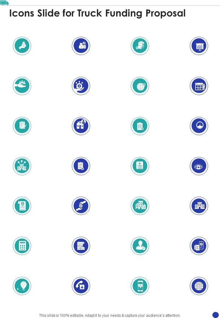 Child House Care Truck Funding Icons Slide For Truck Funding One Pager Sample Example Document Slide01