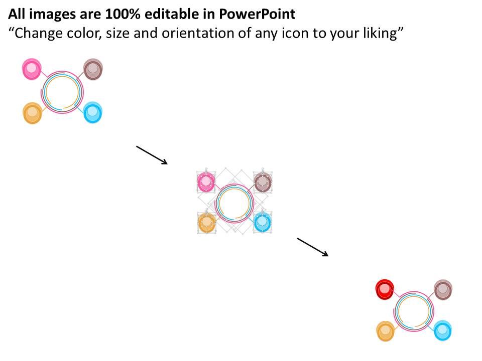 Circular Infographic Of Positioning Market Powerpoint Template