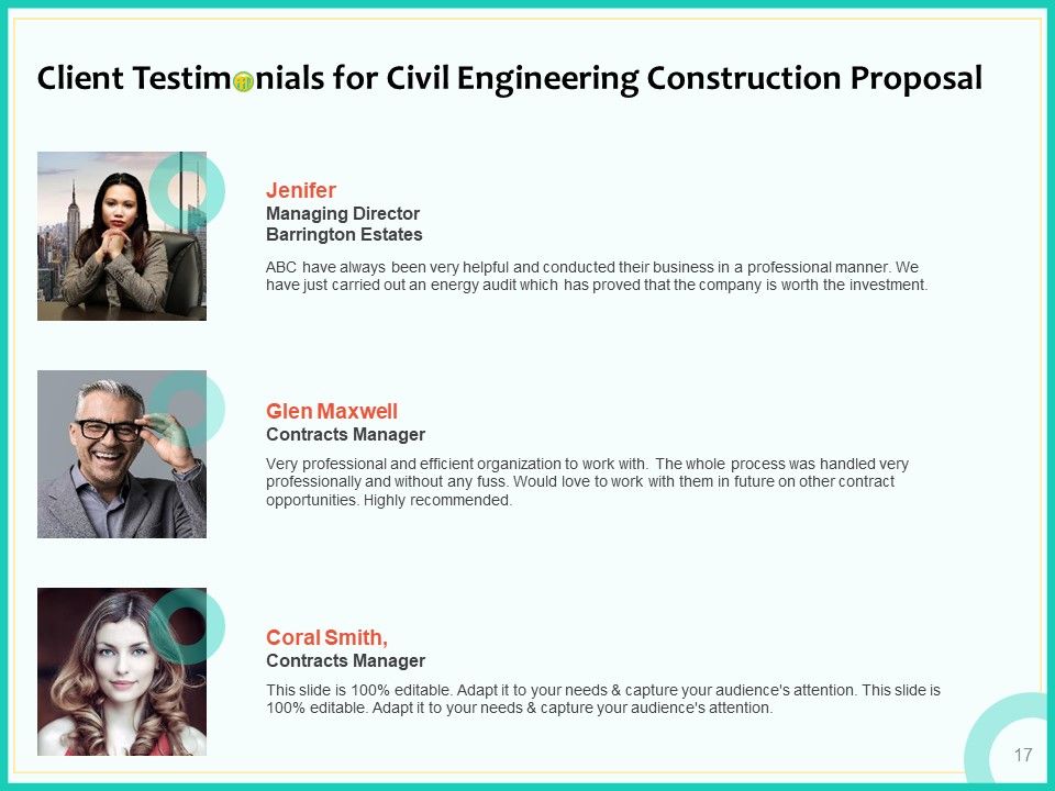 Civil Engineering Consulting Services Proposal For Construction Project Ppt PowerPoint Presentation Complete Deck With Slides Slide17