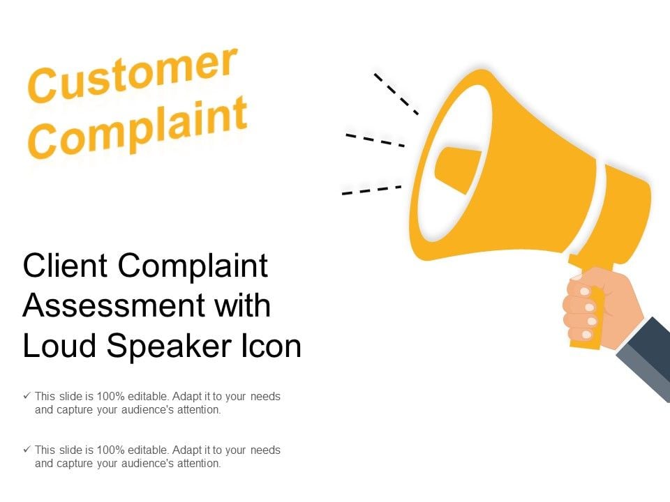 Client_Complaint_Assessment_With_Loud_Speaker_Icon_Ppt_PowerPoint_Presentation_File_Structure_PDF_Slide_1.jpg