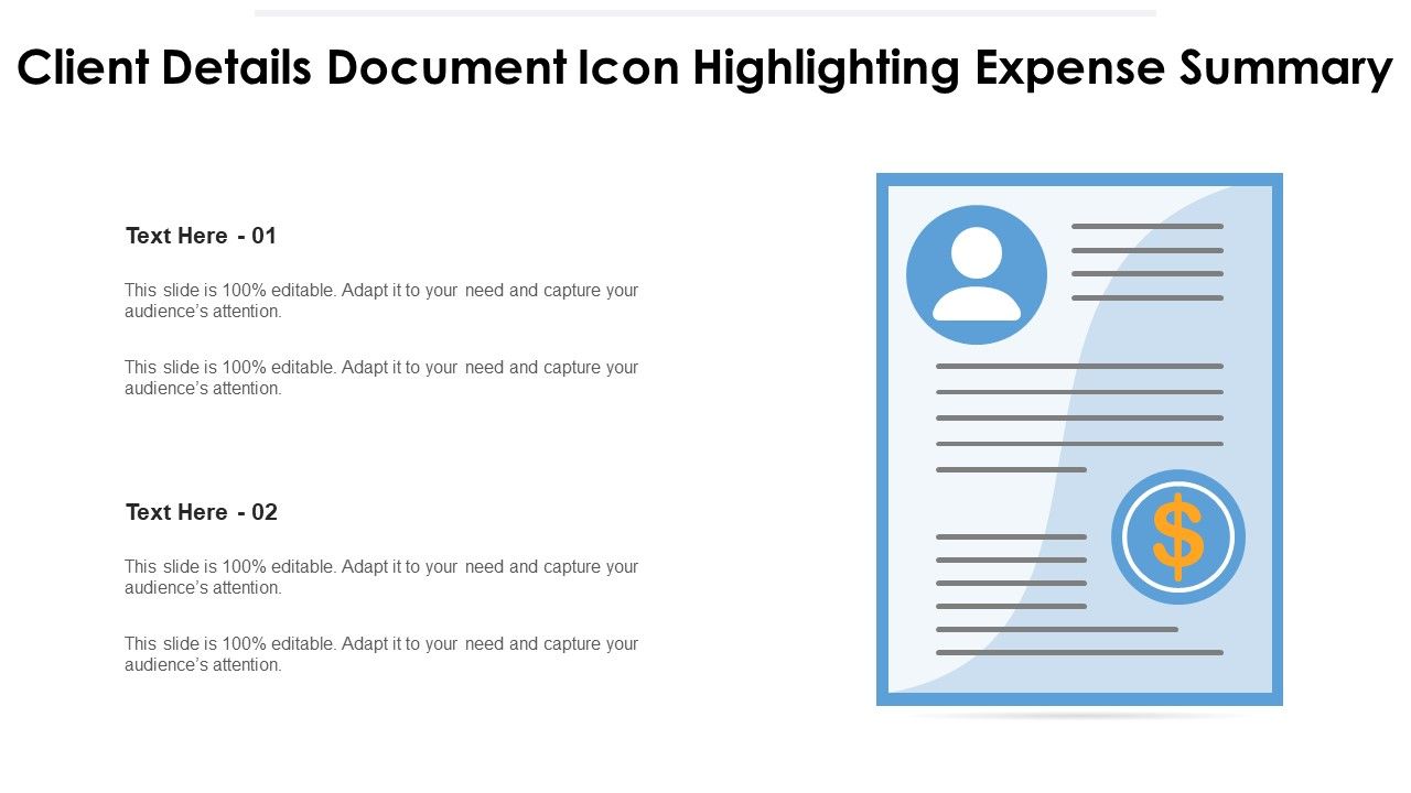 Client_Details_Document_Icon_Highlighting_Expense_Summary_Ppt_PowerPoint_Presentation_File_Infographics_PDF_Slide_1.jpg