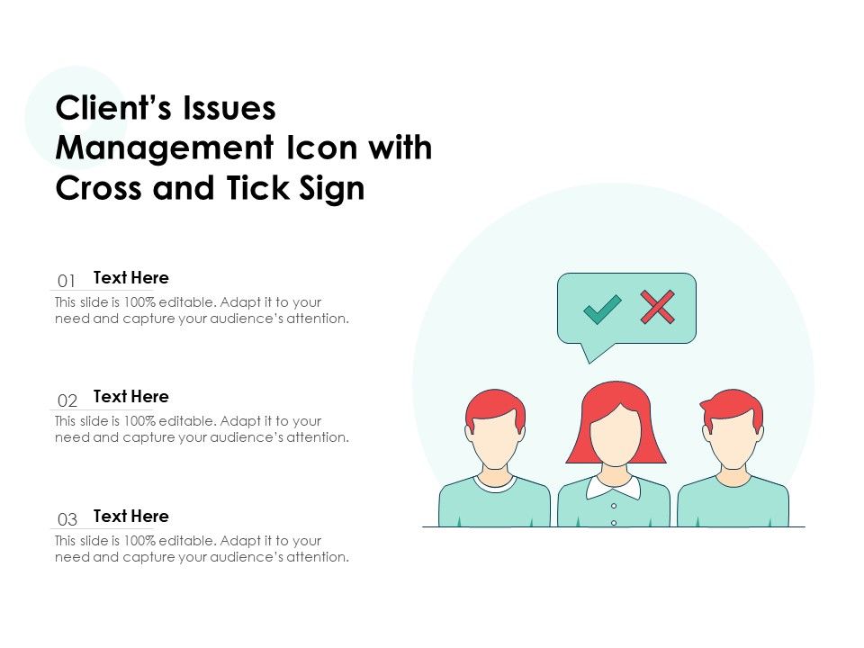 Clients_Issues_Management_Icon_With_Cross_And_Tick_Sign_Ppt_PowerPoint_Presentation_File_Sample_PDF_Slide_1.jpg