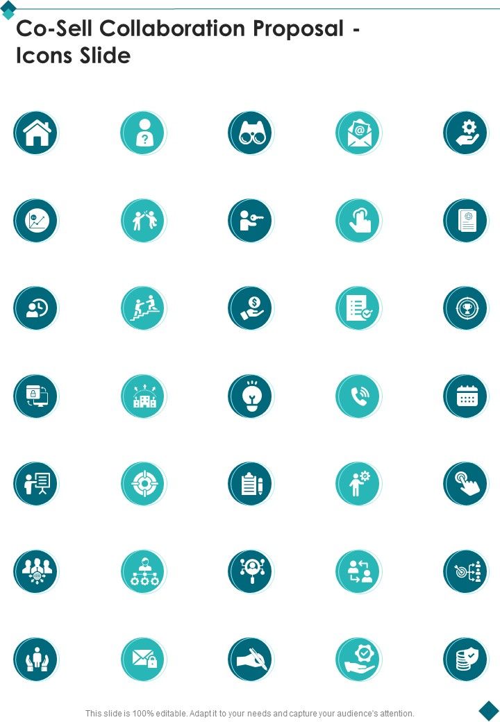Co Sell Collaboration Proposal Icons Slide One Pager Sample Example Document Slide01
