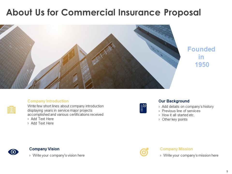 Commercial Insurance Proposal Ppt PowerPoint Presentation Complete Deck With Slides Slide09