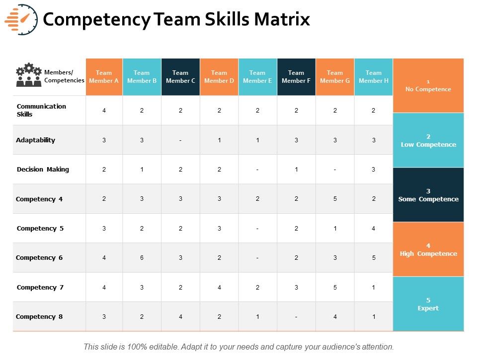 Competency Team Skills Matrix Ppt PowerPoint Presentation Professional