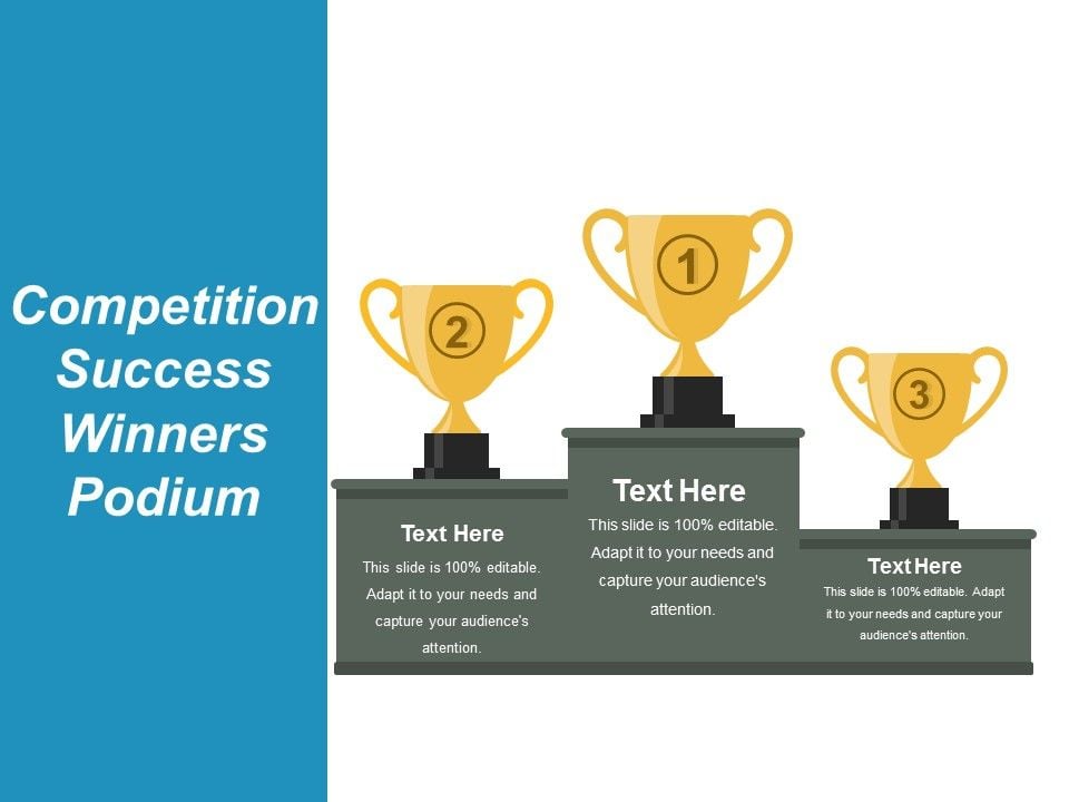 Trophy Image With Number One Sign, Presentation PowerPoint Images, Example of PPT Presentation