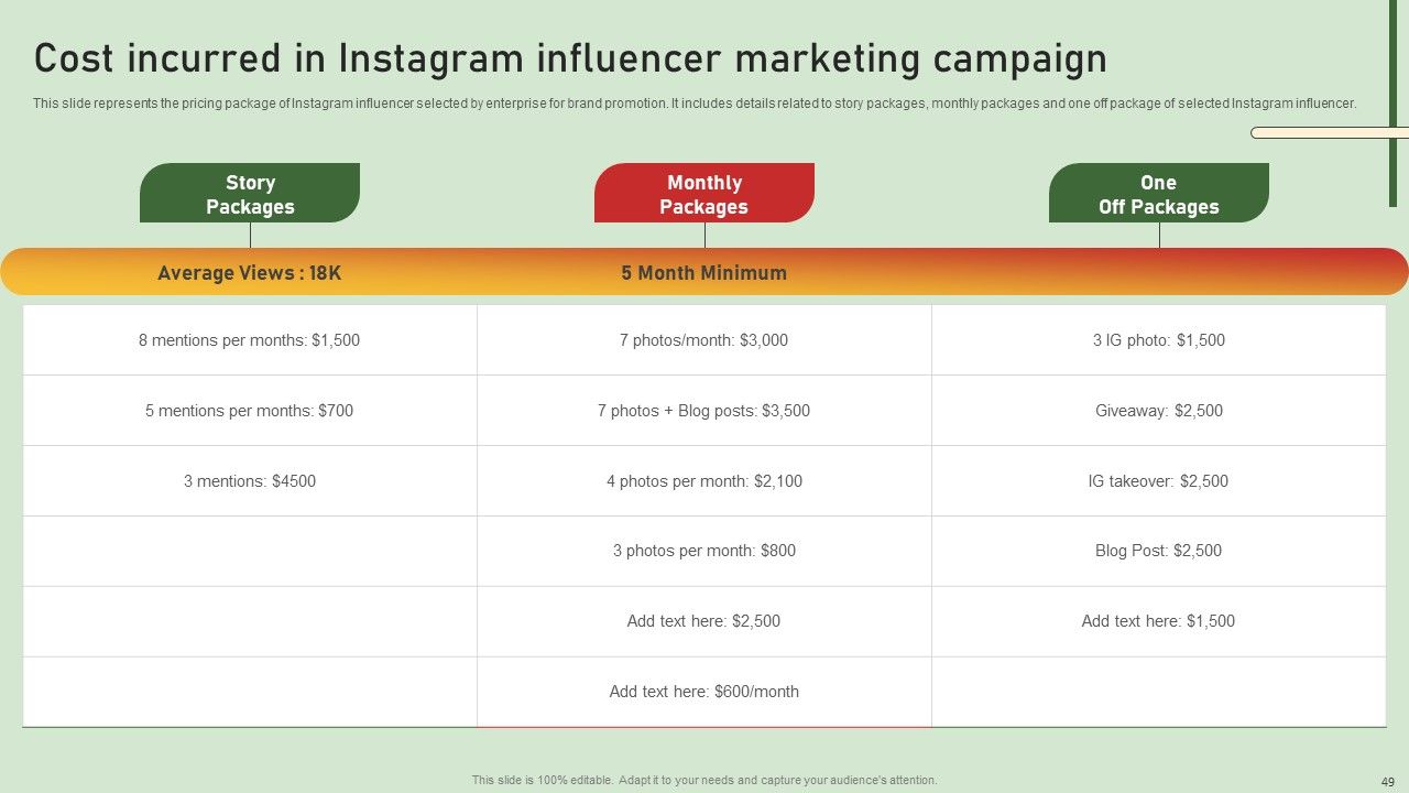 Comprehensive Influencer Promotional Guide To Improve Brand Reputation Ppt PowerPoint Presentation Complete Deck With Slides Slide49