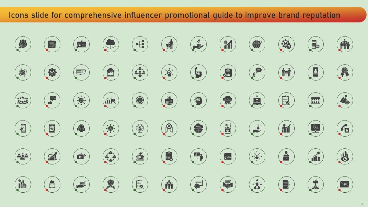 Comprehensive Influencer Promotional Guide To Improve Brand Reputation Ppt PowerPoint Presentation Complete Deck With Slides Slide85