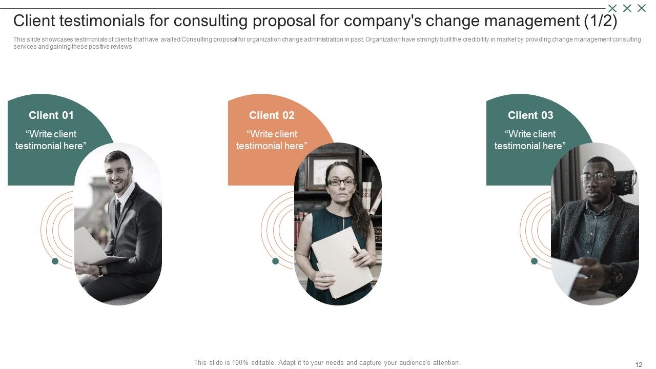 Consulting Proposal For Companys Change Management Ppt PowerPoint Presentation Complete Deck With Slides Slide12
