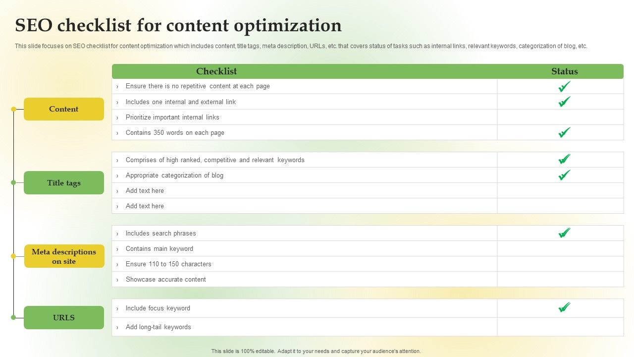 Content_Marketing_Applications_For_Nurturing_Leads_SEO_Checklist_For_Content_Optimization_Icons_PDF_Slide_1.jpg