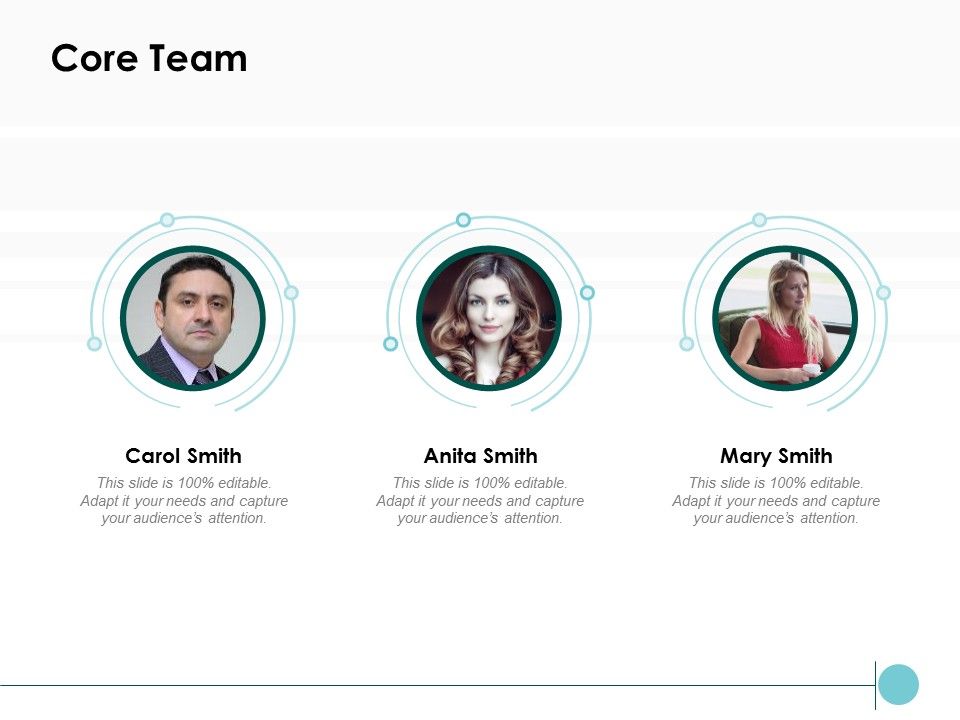 Core Team Introduction Ppt PowerPoint Presentation Ideas Deck