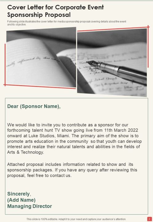 Corporate Event Sponsorship Proposal Example Document Report Doc Pdf Ppt Slide02