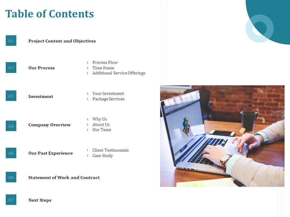 Corporate PPT Design Table Of Contents Ppt Model Objects PDF