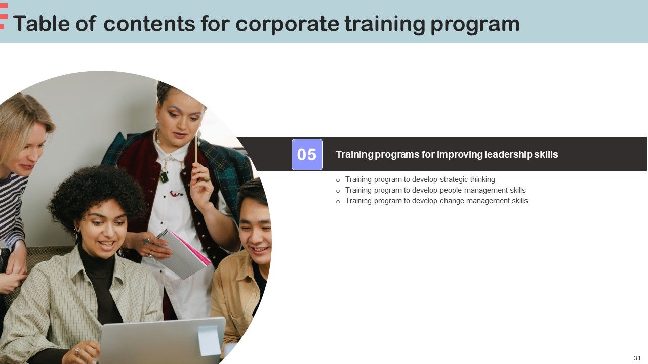 Corporate Training Program Ppt PowerPoint Presentation Complete Deck With Slides Slide31