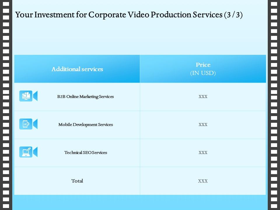 Corporate_Video_Your_Investment_For_Corporate_Video_Production_Services_Price_Ppt_Outline_Icon_PDF_Slide_1.jpg