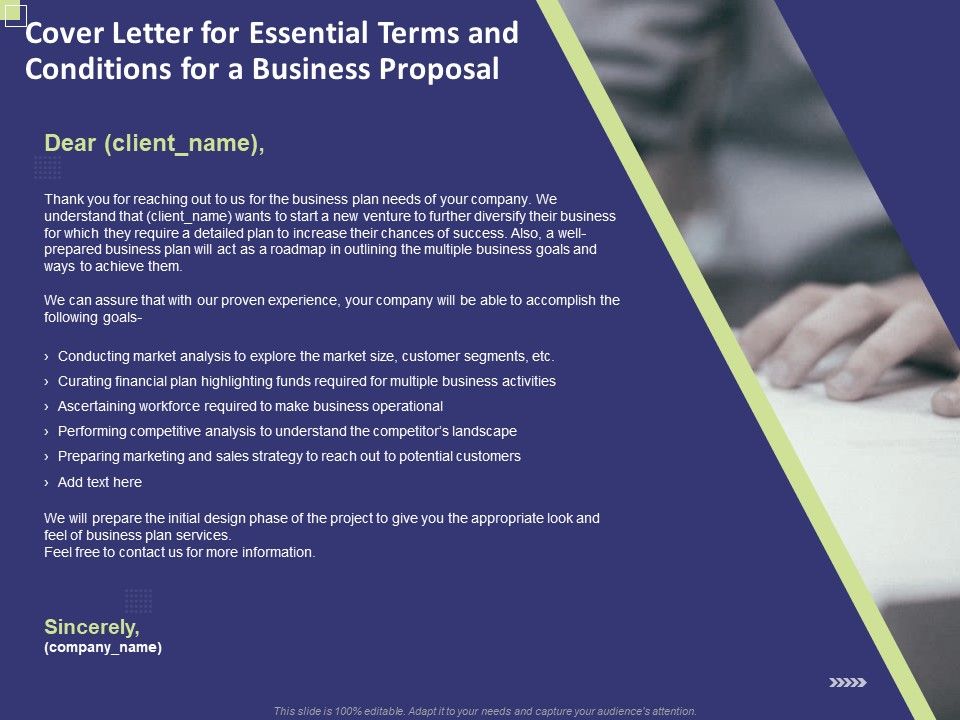 Cover Letter For Essential Terms And Conditions For A Business 