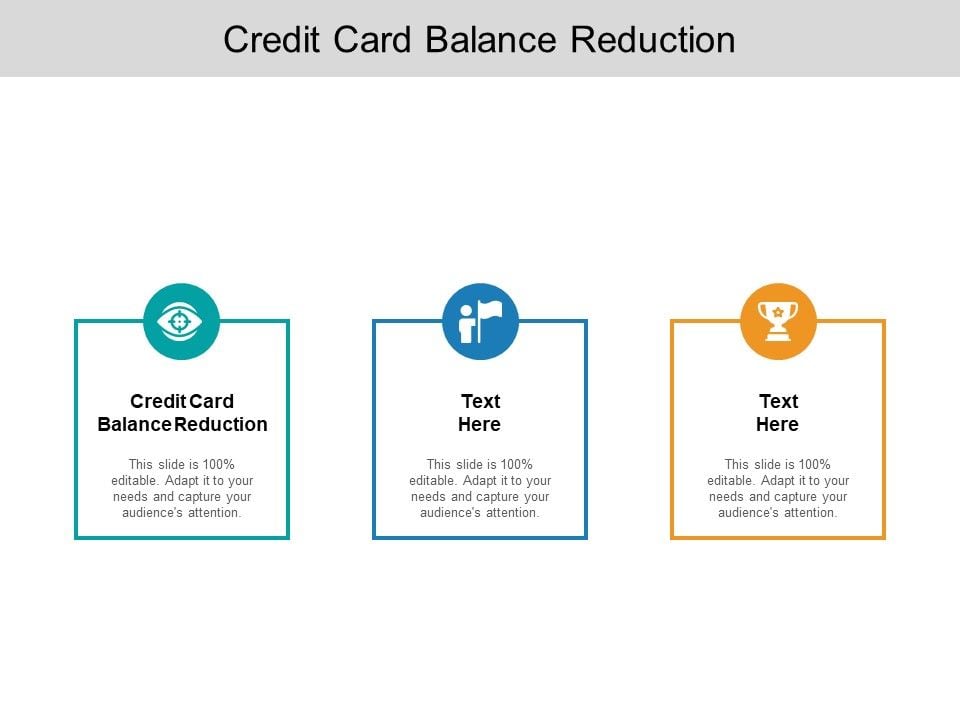 Credit Card Balance Reduction Ppt PowerPoint Presentation Professional