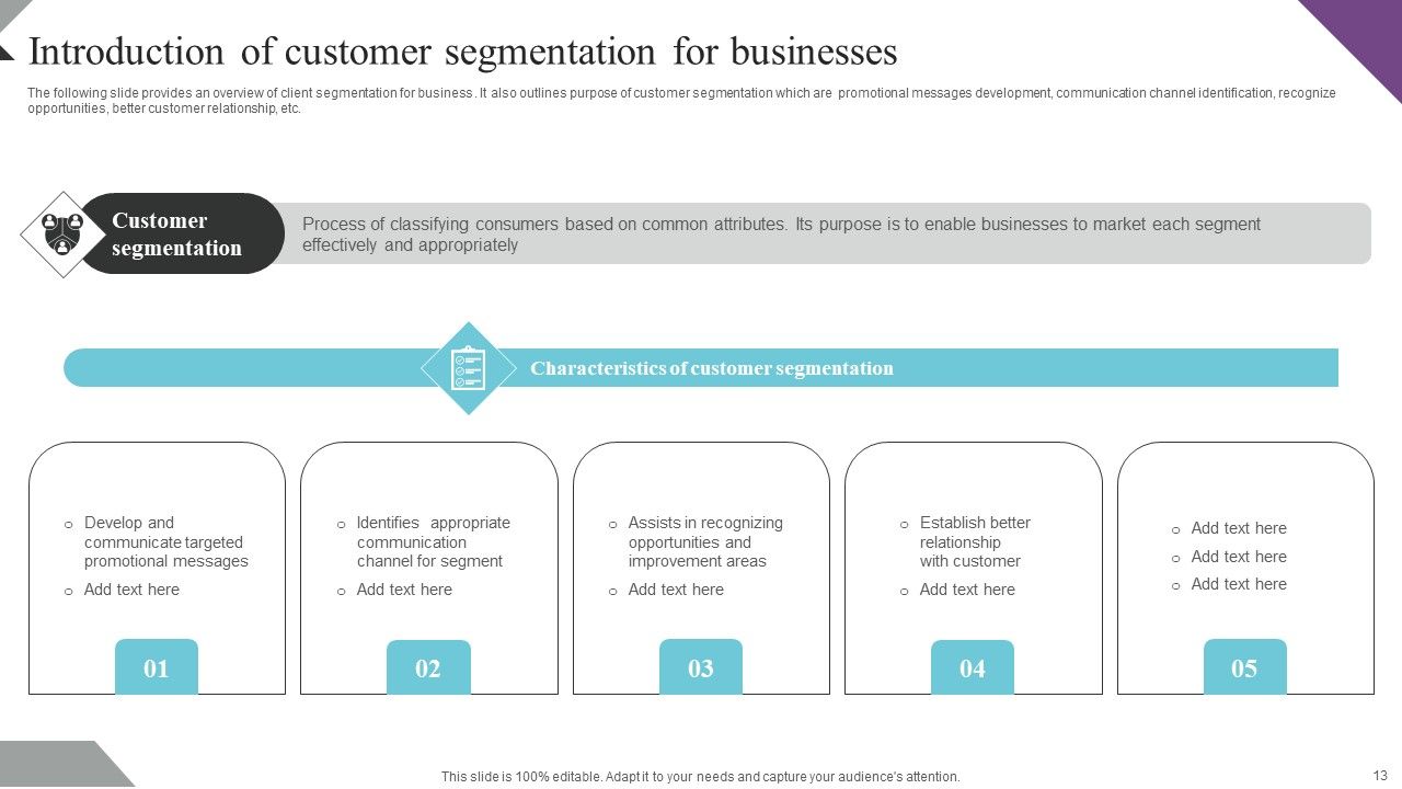 Customer Segmentation And Behavioral Analysis For Effective Marketing Ppt PowerPoint Presentation Complete Deck With Slides Slide13