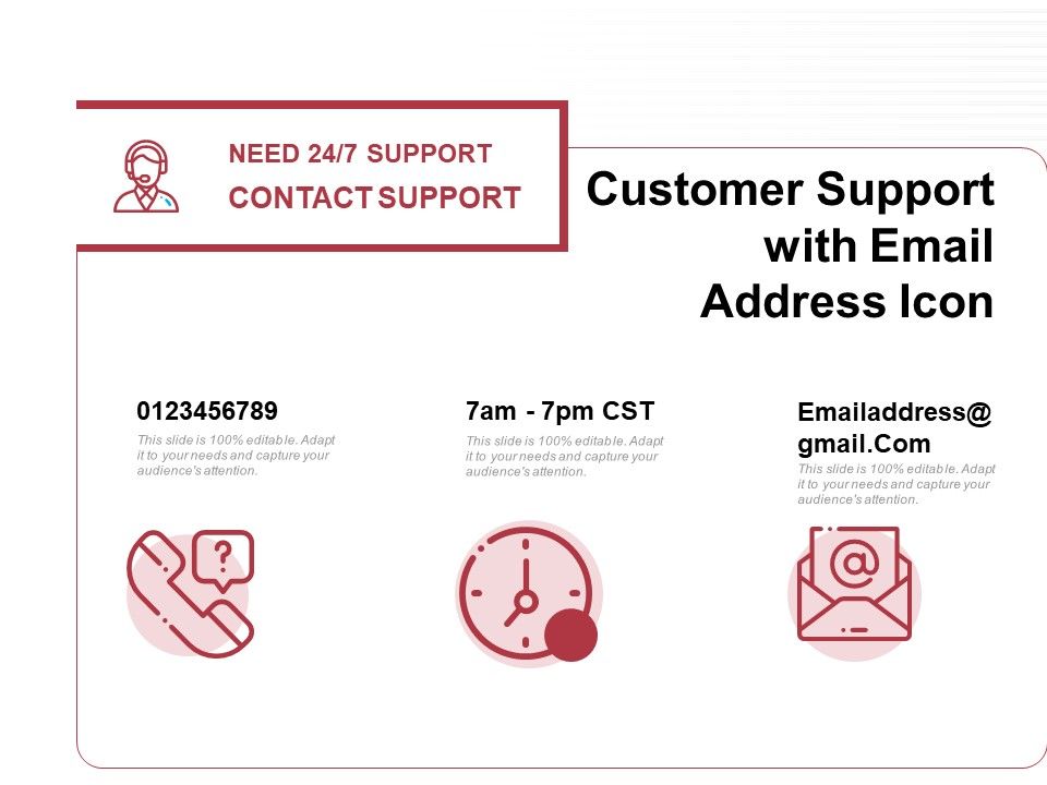 Customer_Support_With_Email_Address_Icon_Ppt_PowerPoint_Presentation_File_Background_PDF_Slide_1.jpg