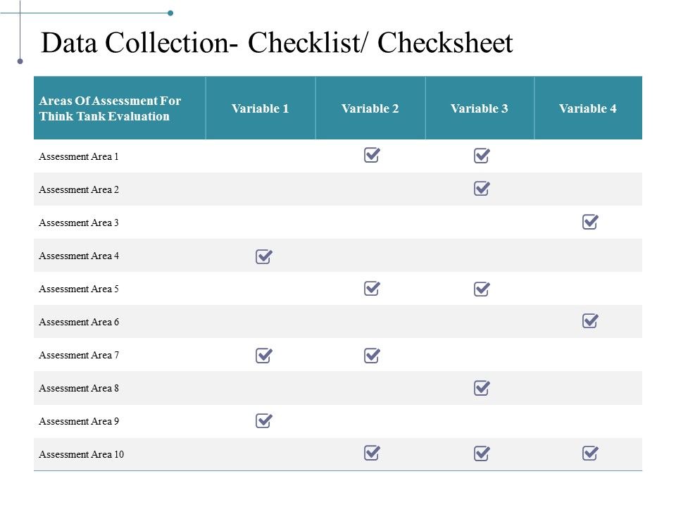 Data Collection Checklist Checksheet Ppt PowerPoint Presentation File Example File