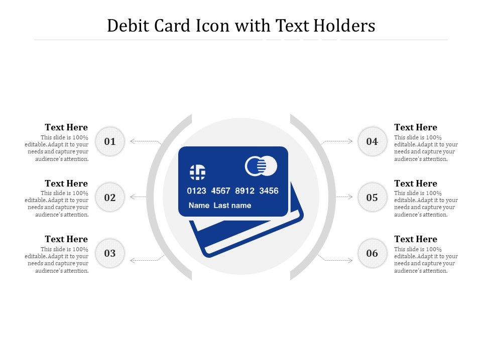 Debit_Card_Icon_With_Text_Holders_Ppt_PowerPoint_Presentation_Gallery_Examples_PDF_Slide_1.jpg