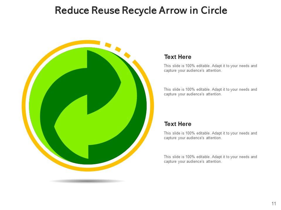 Decrease Reutilize Reprocess Waste Reduction Ppt PowerPoint Presentation Complete Deck Slide11