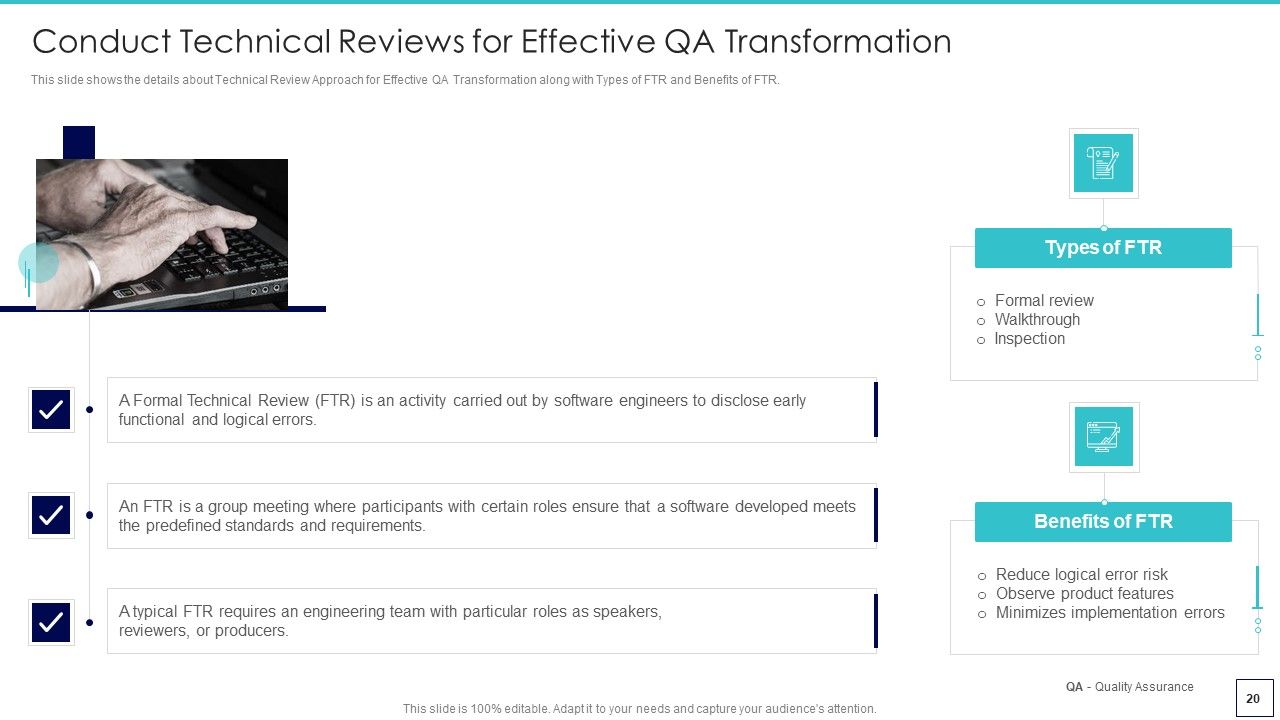 Deploying Quality Assurance QA Transformation Tools And Strategies Ppt PowerPoint Presentation Complete Deck With Slides Slide20