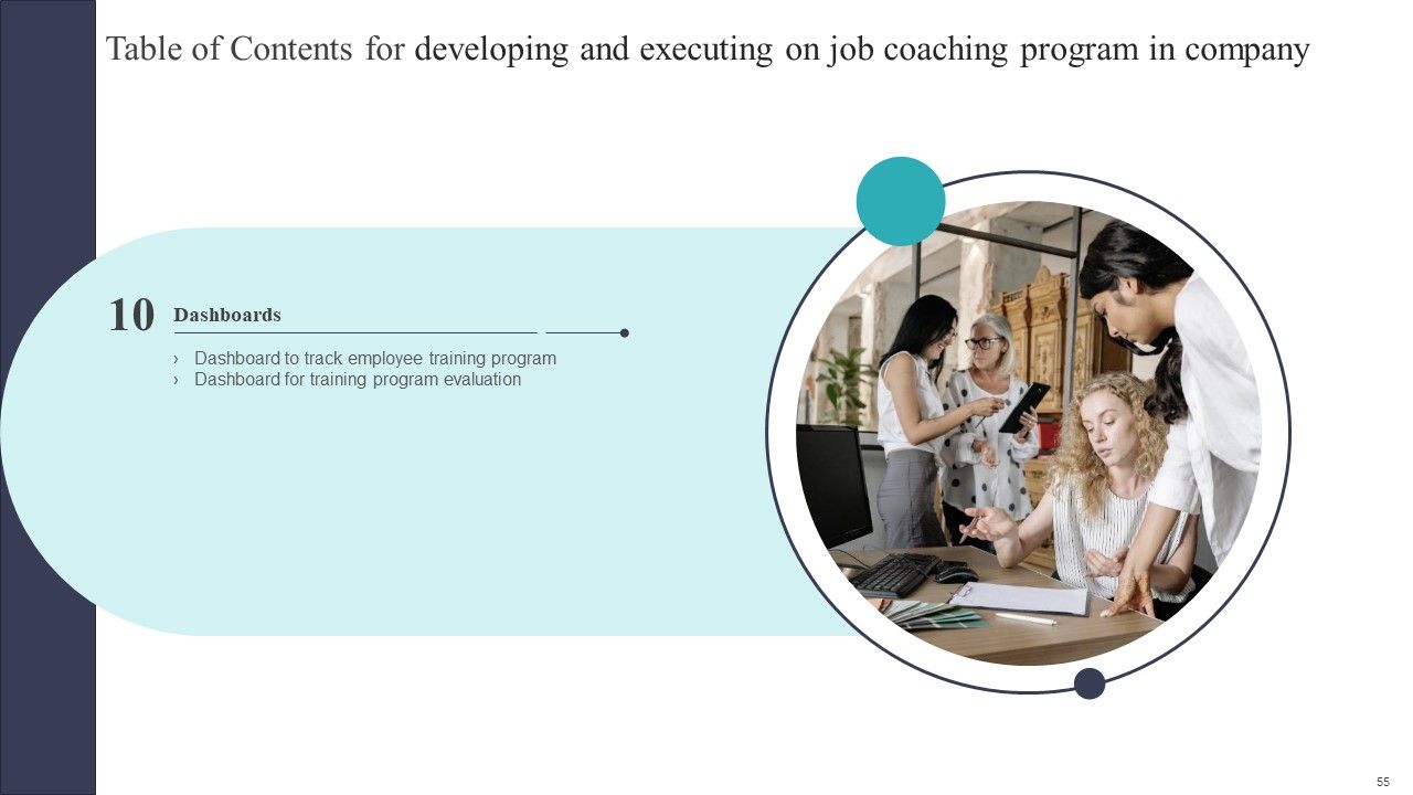 Developing And Executing On Job Coaching Program In Company Ppt PowerPoint Presentation Complete Deck With Slides Slide55