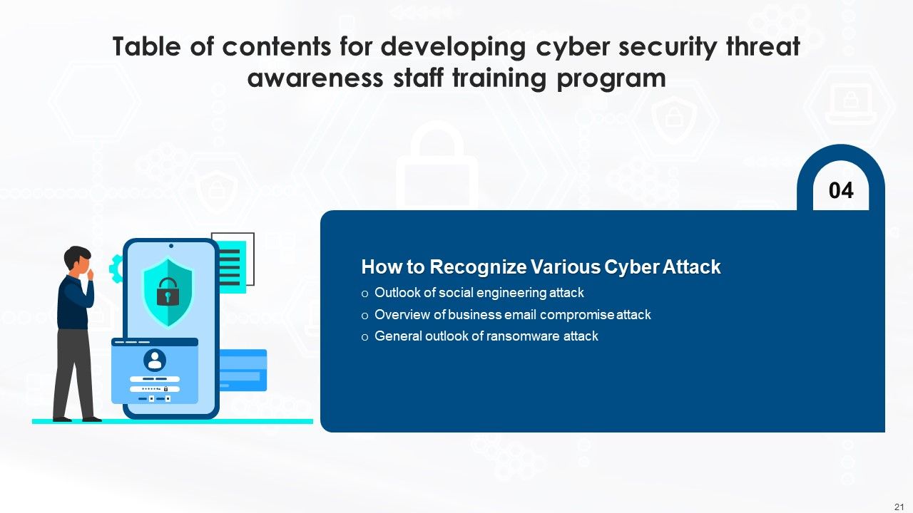 Developing Cyber Security Threat Awareness Staff Training Program Ppt PowerPoint Presentation Complete Deck With Slides Slide21