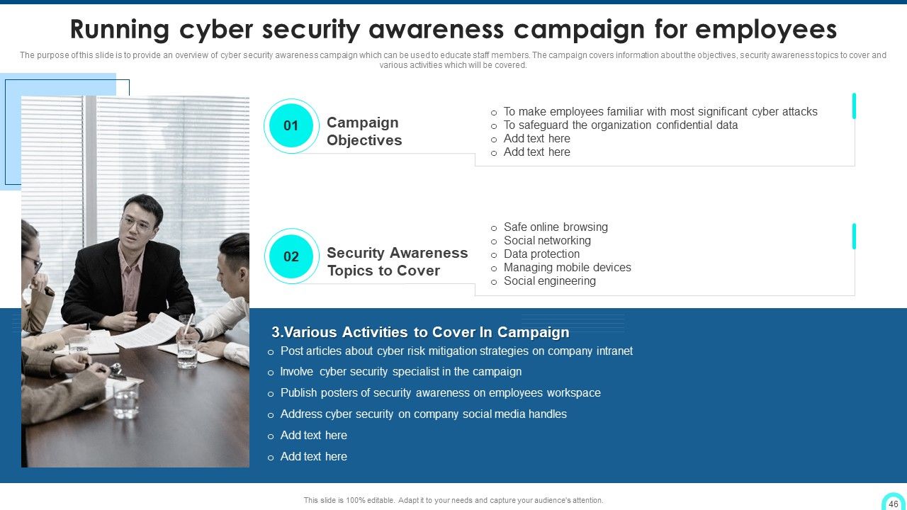 Developing Cyber Security Threat Awareness Staff Training Program Ppt PowerPoint Presentation Complete Deck With Slides Slide46