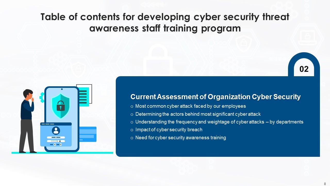 Developing Cyber Security Threat Awareness Staff Training Program Ppt PowerPoint Presentation Complete Deck With Slides Slide08