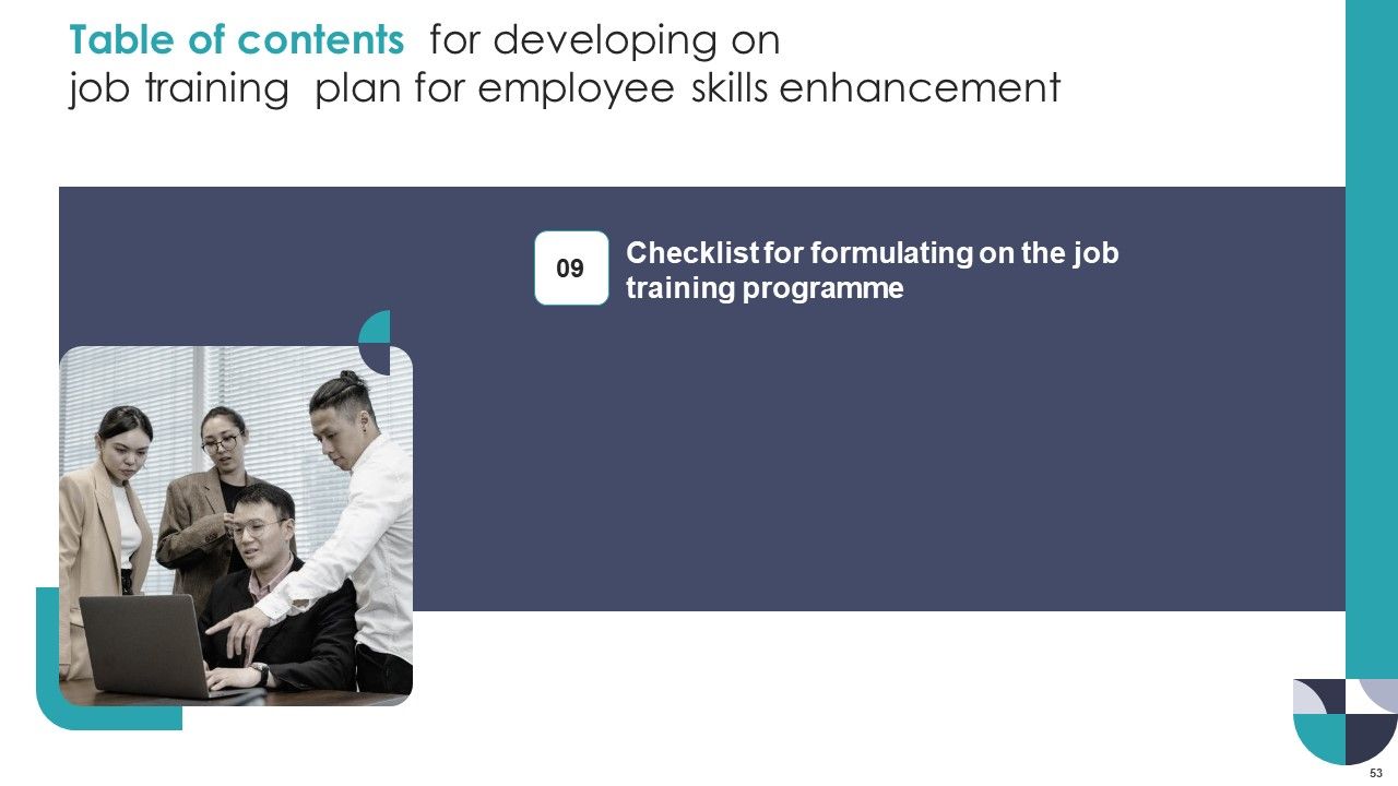 Developing On Job Training Plan For Employee Skills Enhancement Ppt PowerPoint Presentation Complete With Slides Slide53