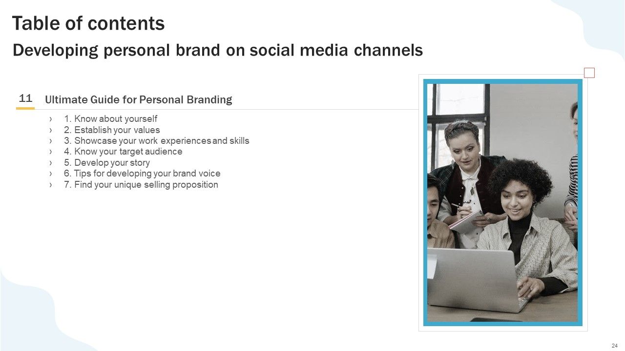 Developing Personal Brand On Social Media Channels Ppt PowerPoint Presentation Complete Deck With Slides Slide24