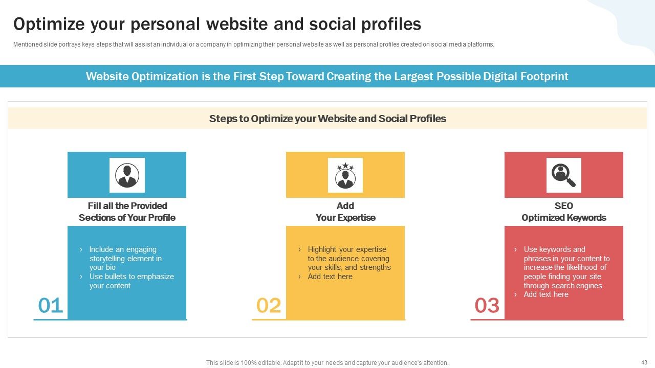 Developing Personal Brand On Social Media Channels Ppt PowerPoint Presentation Complete Deck With Slides Slide43